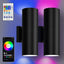 Luces pared LED RGBCW 120W doble haz control RF 2700K-6500K