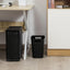 Cubo basura plástico 3.5gal negro set 3 para baño cocina