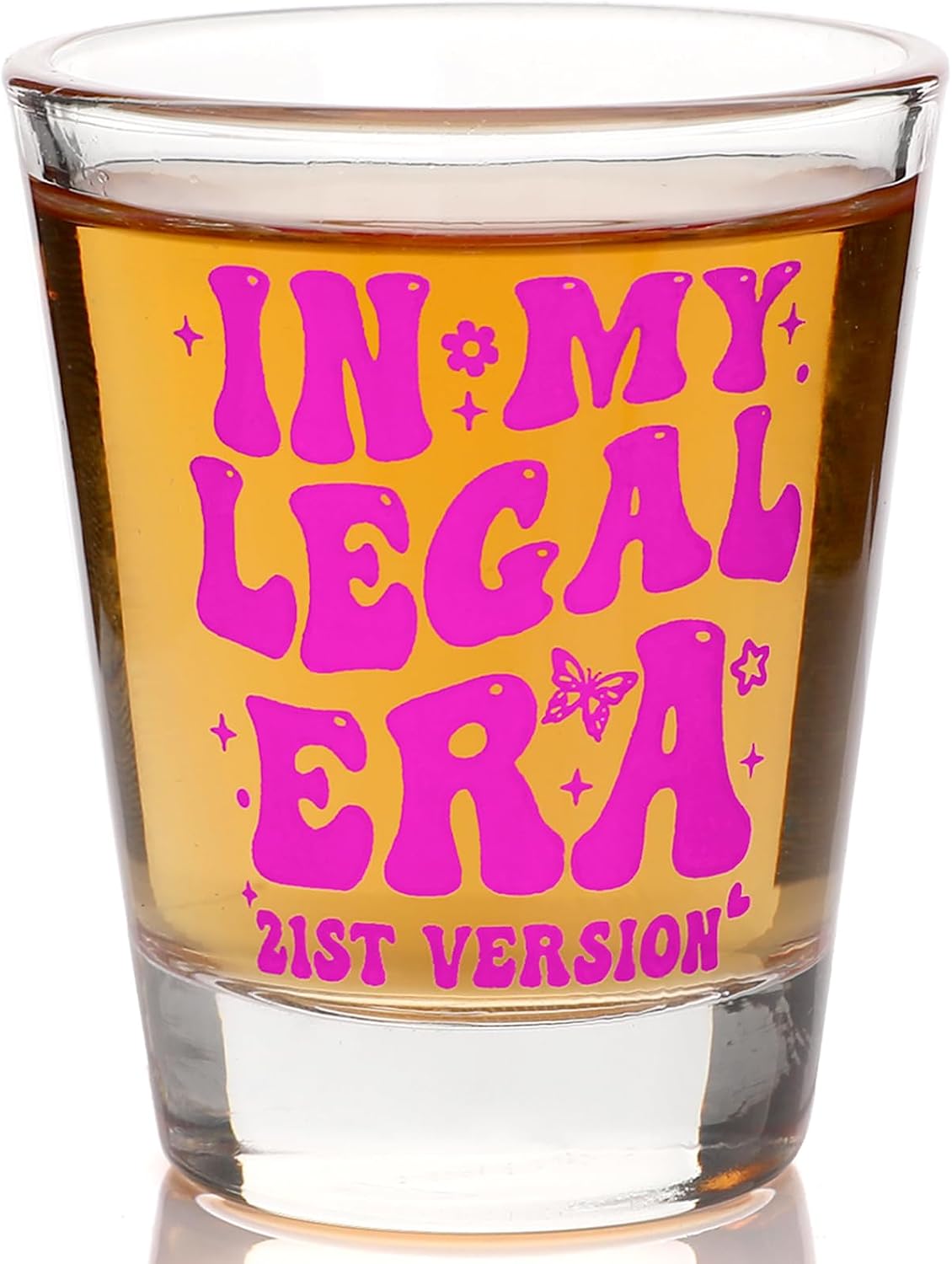 Vaso chupito 21 años rosa intenso 1.75oz