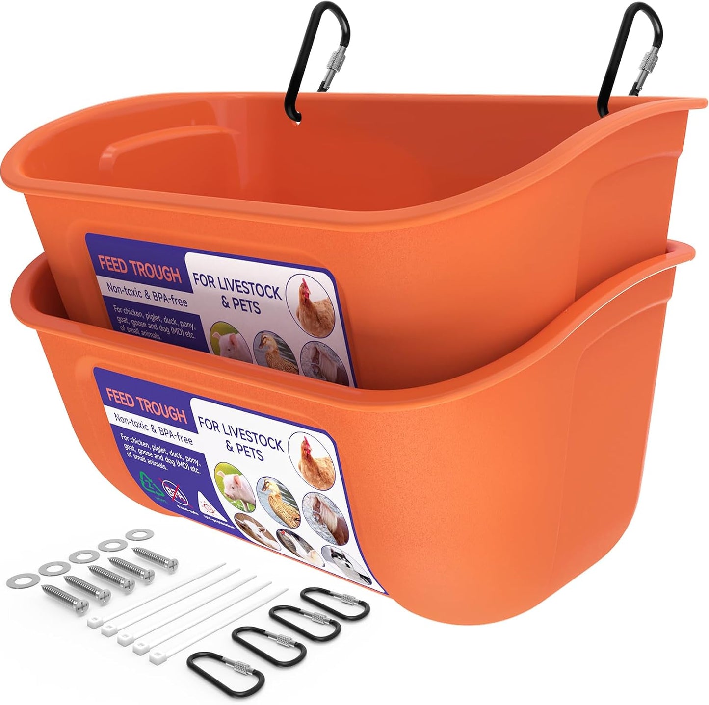 Comedero bebedero pollos plástico 5qt pack 2