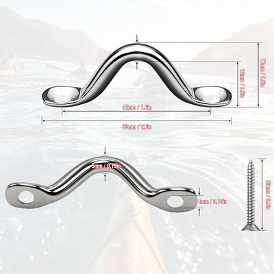 10 Correas Ojo Acero Inox Bimini Kayak