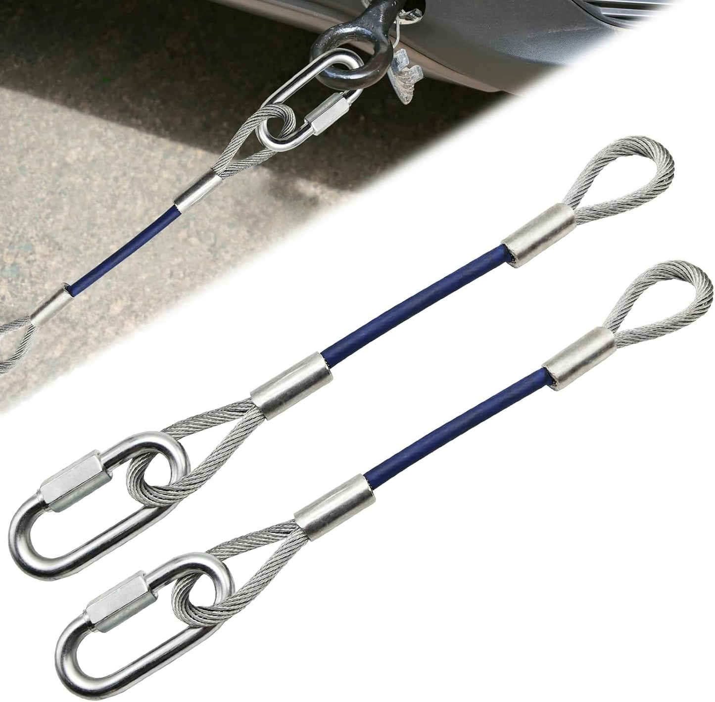Cables remolque seguridad 12" con cierres 8000lb
