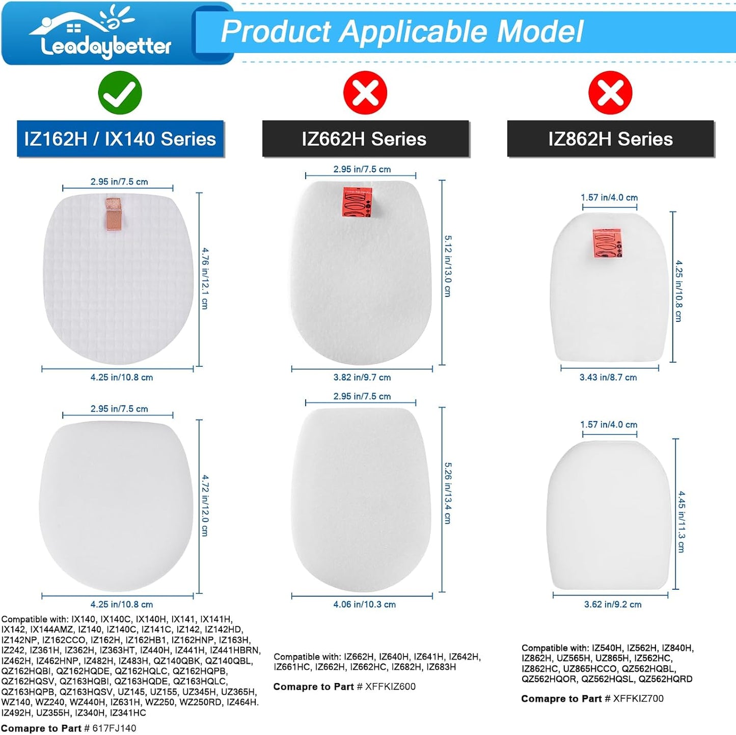 Filtro repuesto Shark Rocket Pet Pro IX140 IX141