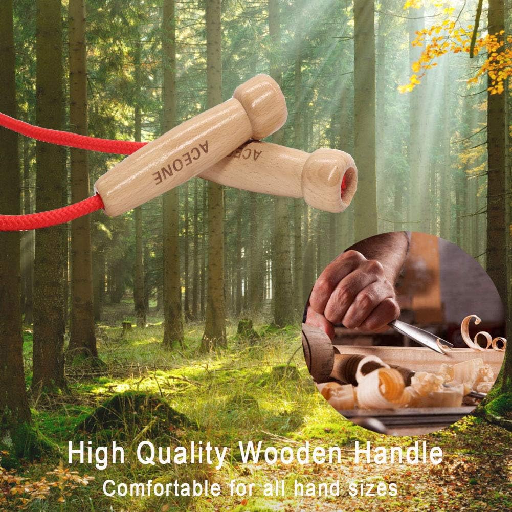 Cuerda saltar 16ft holandesa doble ajustable madera para niños