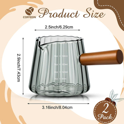 Taza Espresso 6oz con Asa V y Medidora 2 Pzas Gris