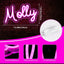 Letrero neón LED nombre Molly para dormitorio niños
