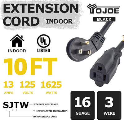 Cable extensión plano 10ft 13A negro calibre 16