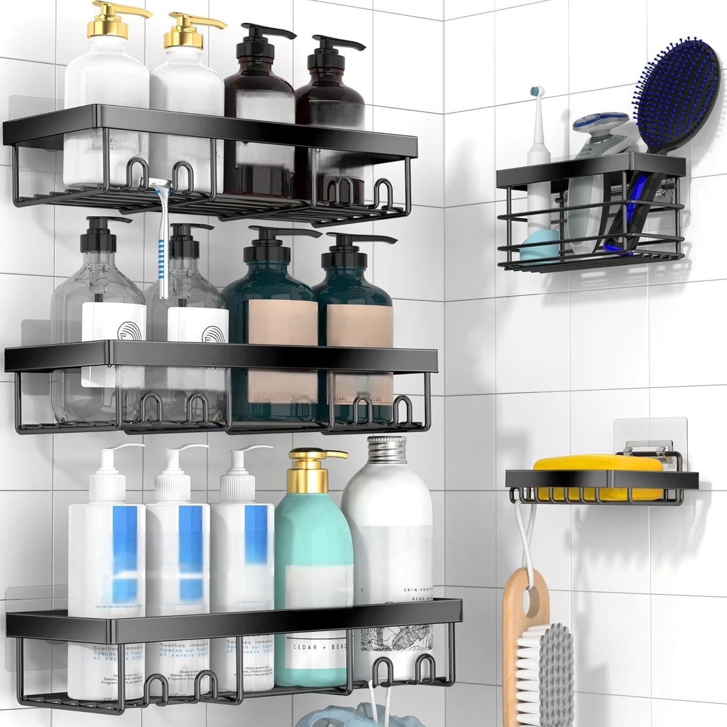 Estantes adhesivos baño cocina paquete 5
