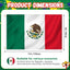 Bandera México 3x5ft tela Oxford 210D resistente