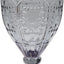 Vasos de mesa con pie ornamental set 4 humo