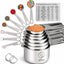 Juego tazas y cucharas medidoras acero inox 16-7
