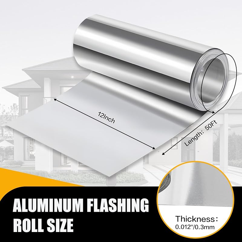Rollo tejadilho aluminio 12pulg*50pies 0.3mm ventanas