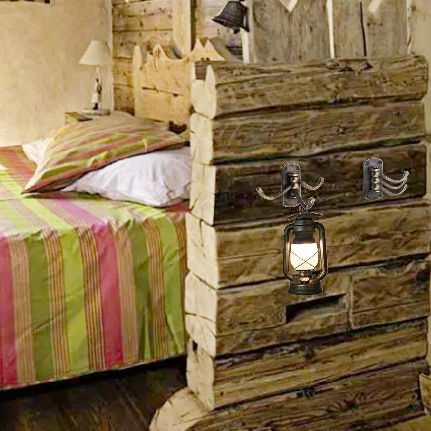 Ganchos pared giratorios 2 Pzas para dormitorio