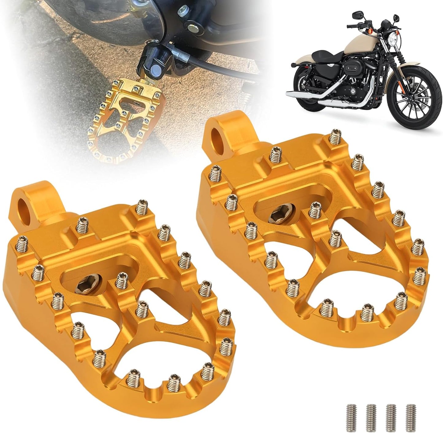 Estriberas anchas CNC estilo chopper Harley