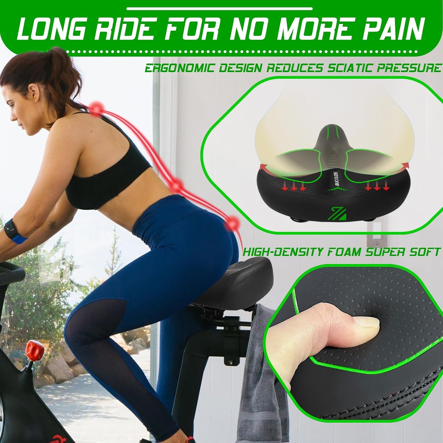 Silla bicicleta ebike extra grande para hombres y mujeres
