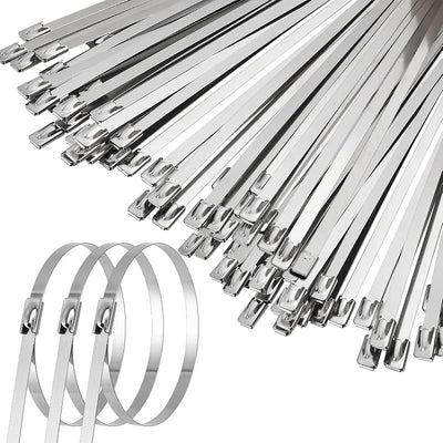 50 Bridas Acero Inox 40pulg 250lb Multiusos Autobloqueantes