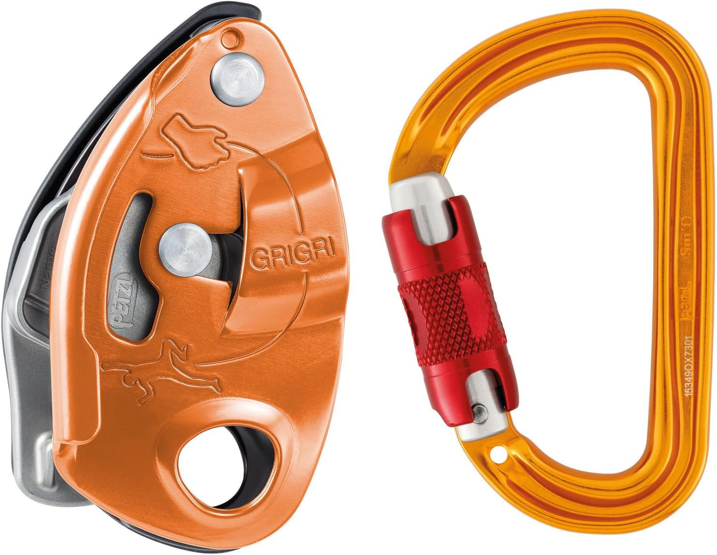 Dispositivo aseguramiento Petzl Grigri bloqueo leva escalada
