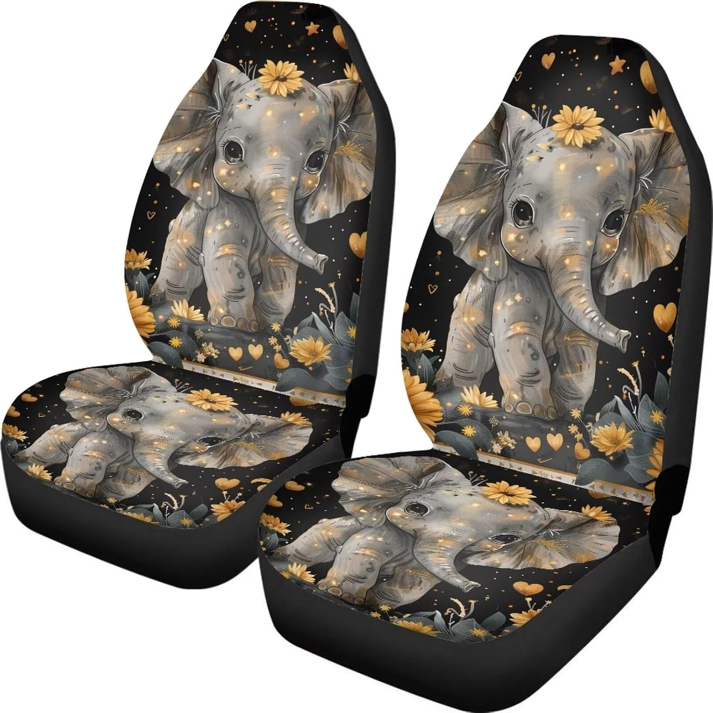 Fundas asientos auto estampado elefante 2uds SUV y sedán