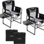 Silla plegable camping gran tamaño con mesa
