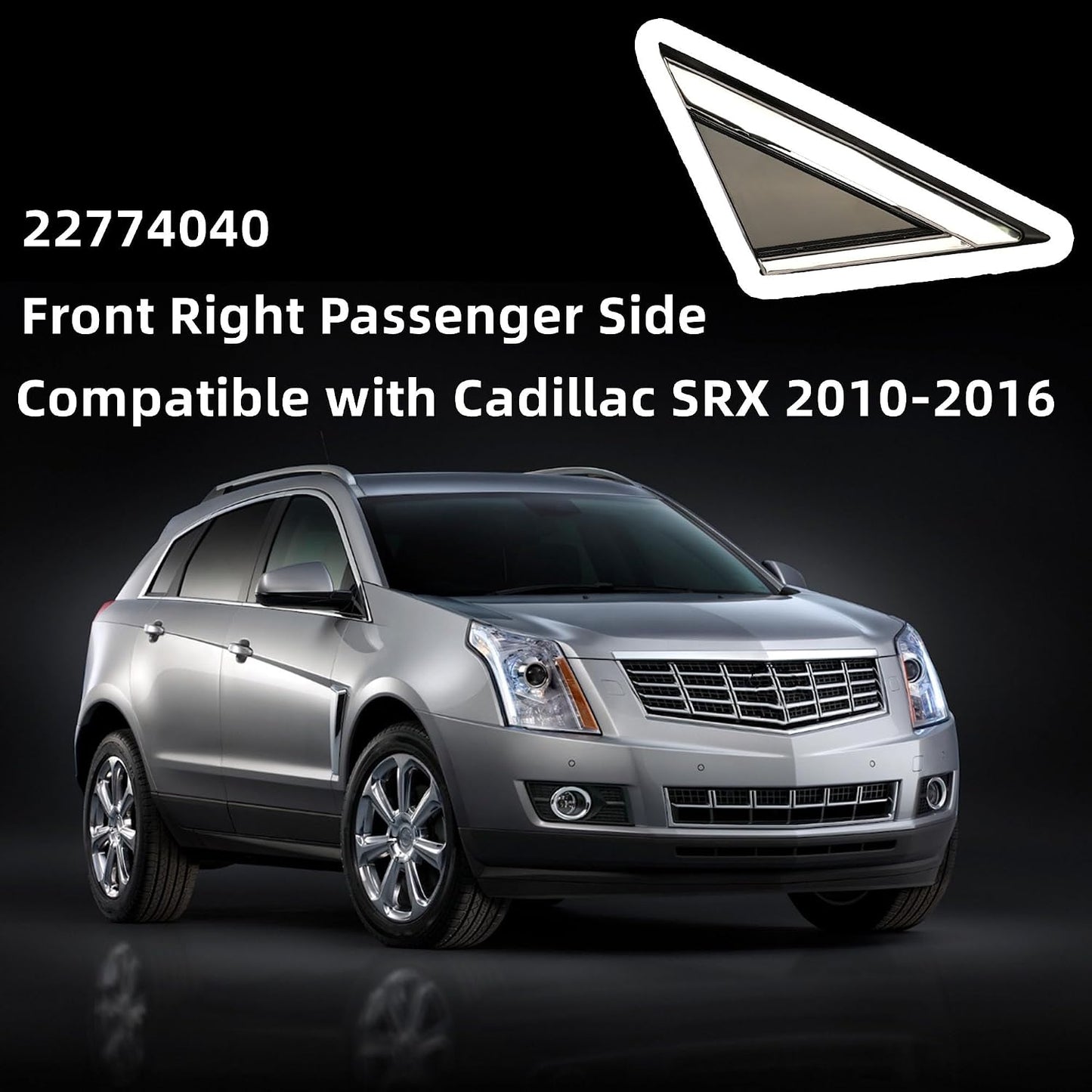 Cubierta bandera espejo puerta pasajero comp Cadilac SRX 10-16