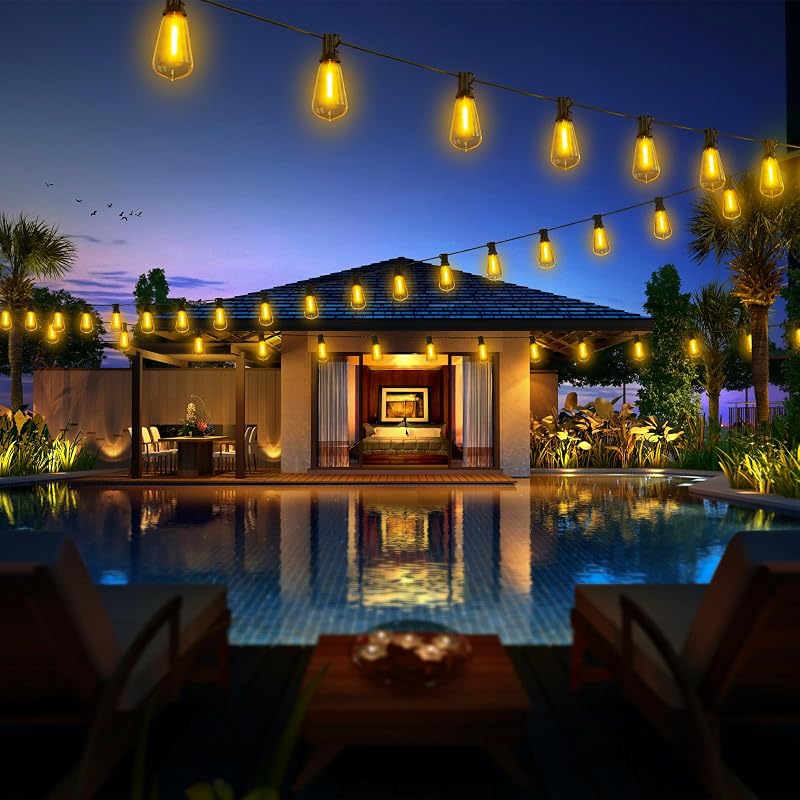 Guirnalda luces LED exteriores 100ft 52 bombillas ST38