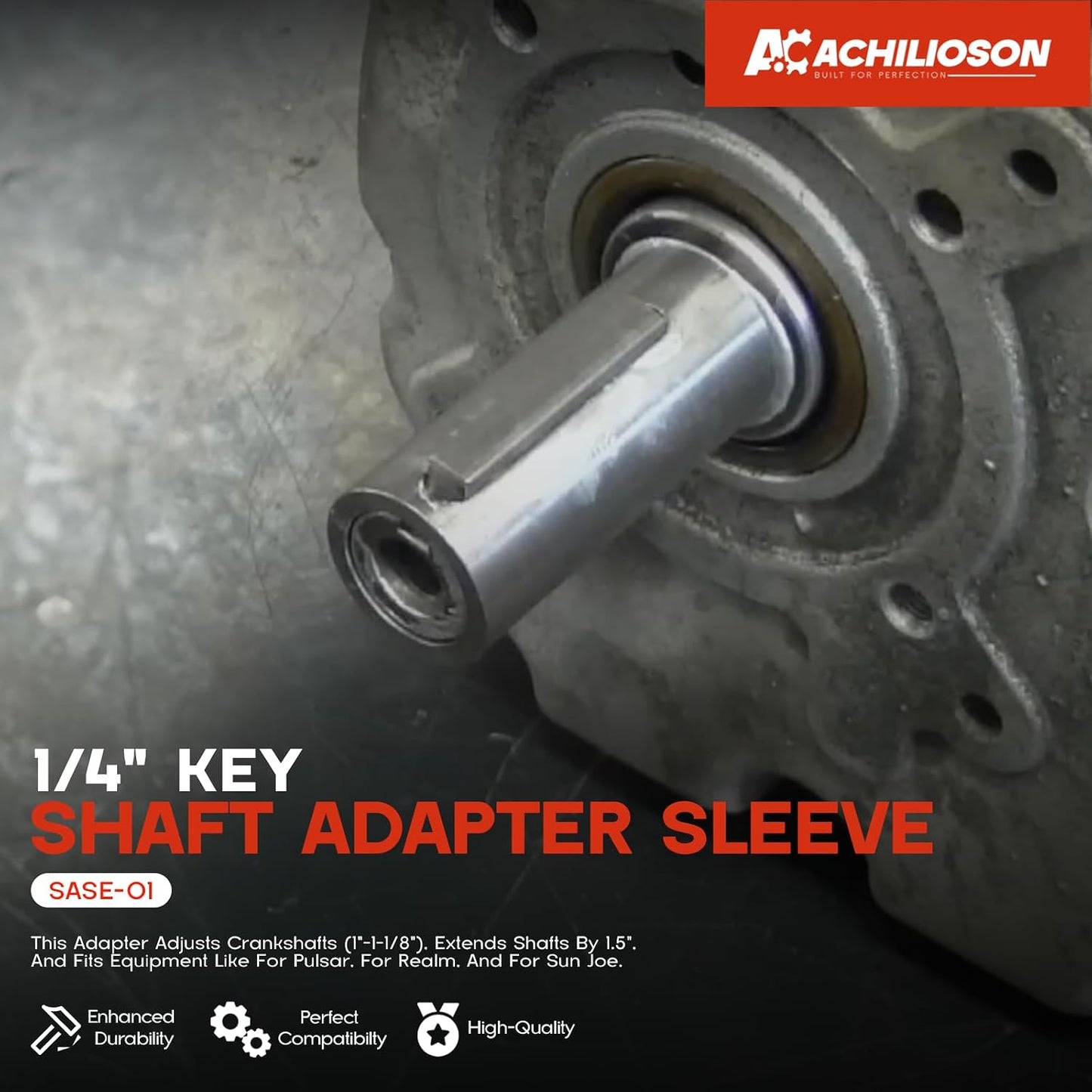 Adaptador eje 1 a 1 1/8 pulg comp motor gas