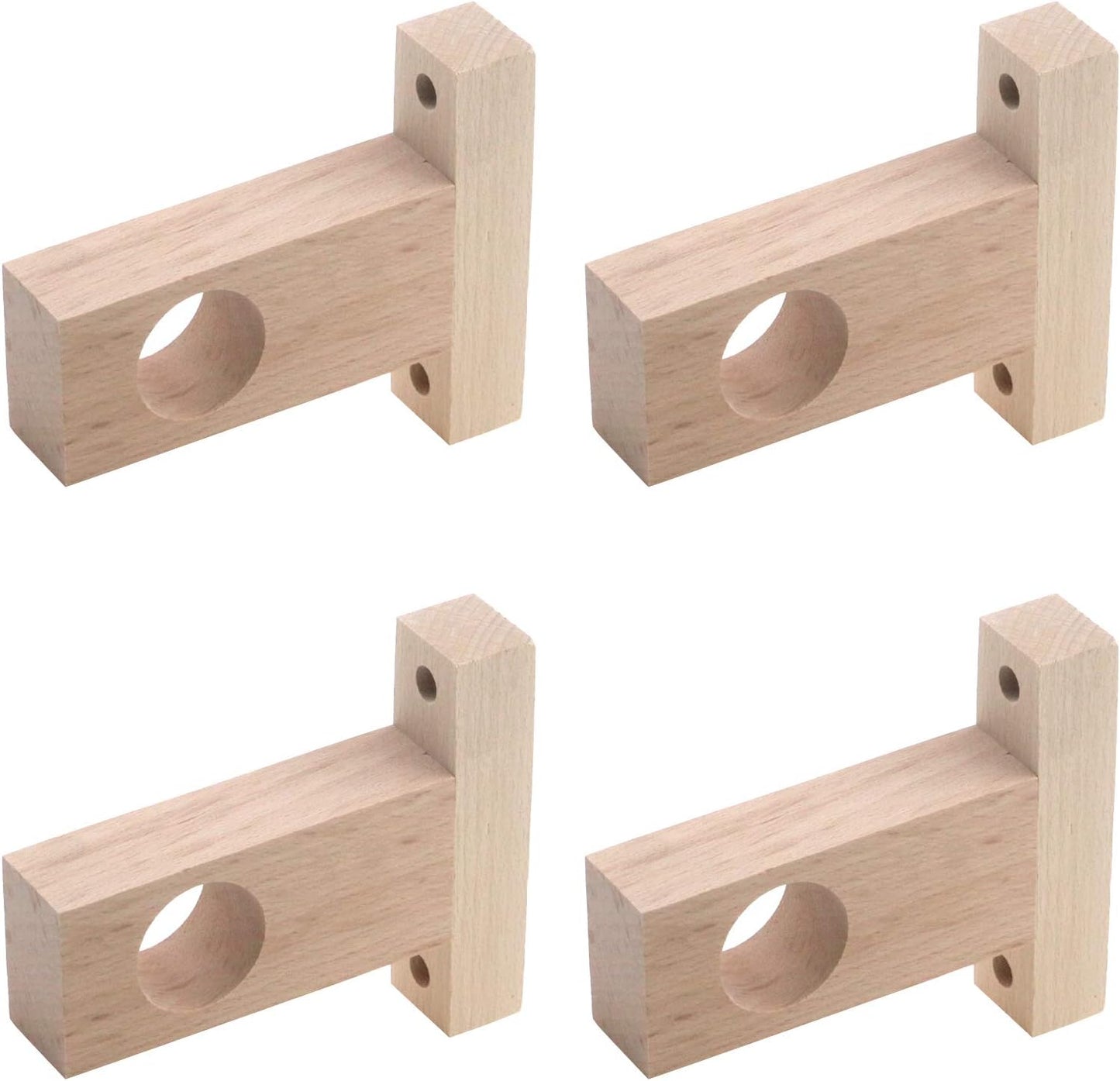 Soporte poste madera techo 1.2pulg set 4