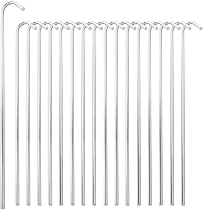 Estacas galvanizadas anclaje 9" para acampar jardinería (20)