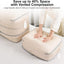 Bolsa compresión edredón 3 capas lavable pack 4 beige