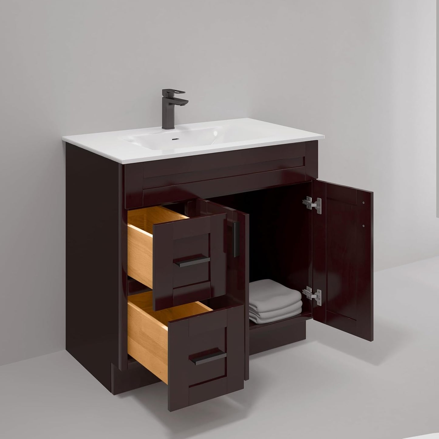 Lavabo baño con cajones 36pulg