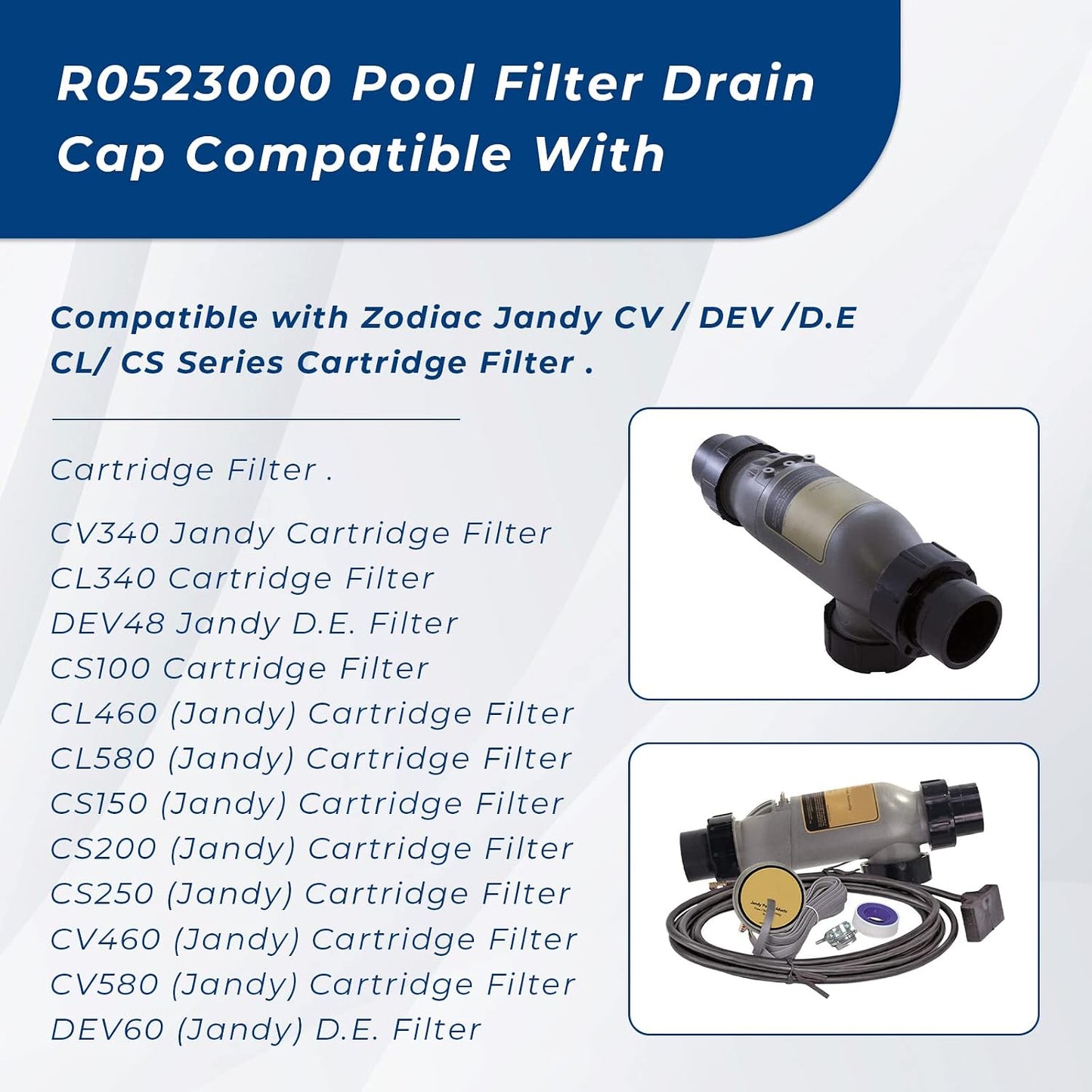 Tapa drenaje filtro piscina Zodiac Jandy pack 2