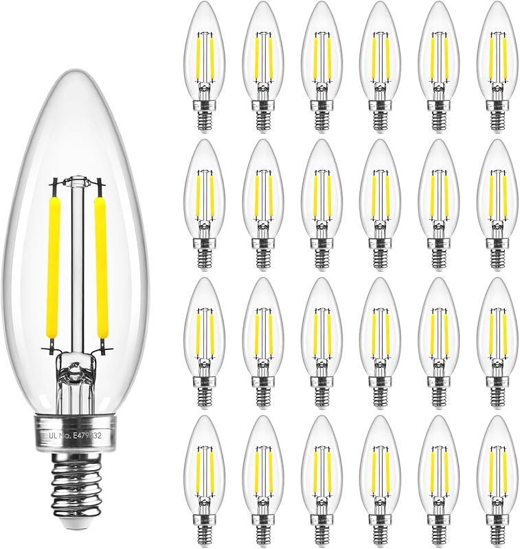 Bombillas LED E12 regulables 5000K 4W pack 24