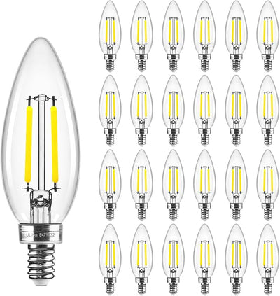 Bombillas LED E12 regulables 5000K 4W pack 24
