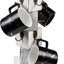 Soporte tazas café madera rústica con 8 ganchos