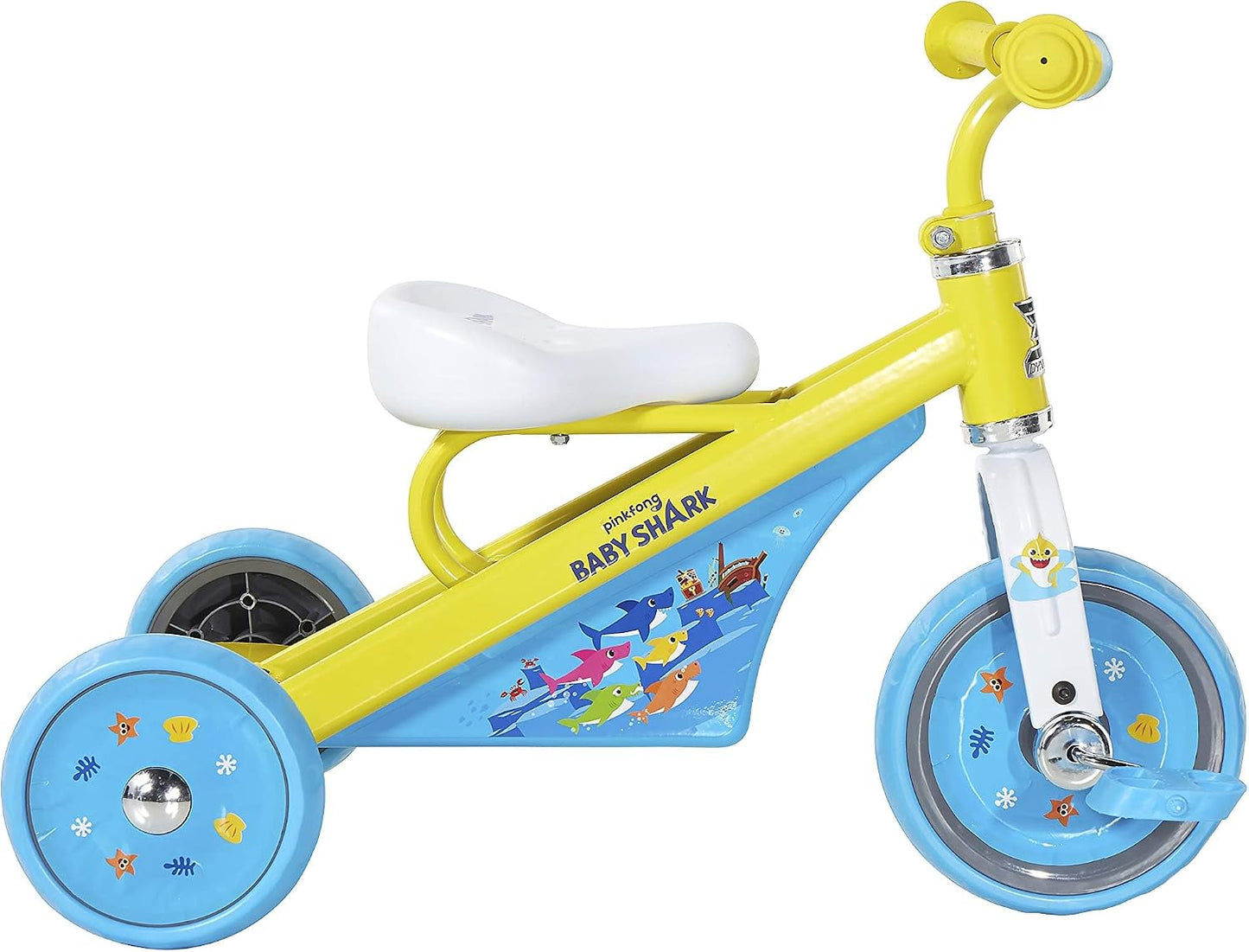 Triciciclo Baby Shark para niños pequeños resistente seguro