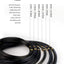 Kit 6 alambres aluminio negro para bonsái 1-4mm 152pies