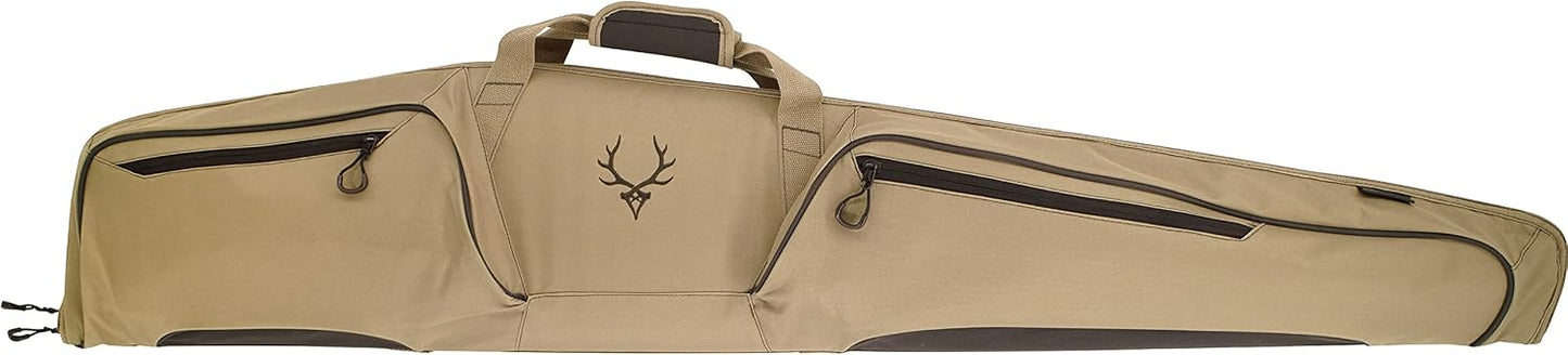 Funda rifle caza 54pulg caqui marrón forro vellón