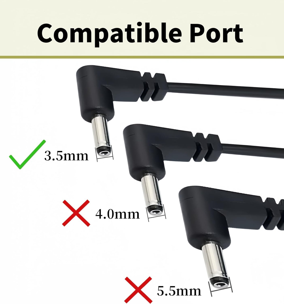 Cable repuesto USB 0.138pulgadaCC para máquina ruido blanco 2uds