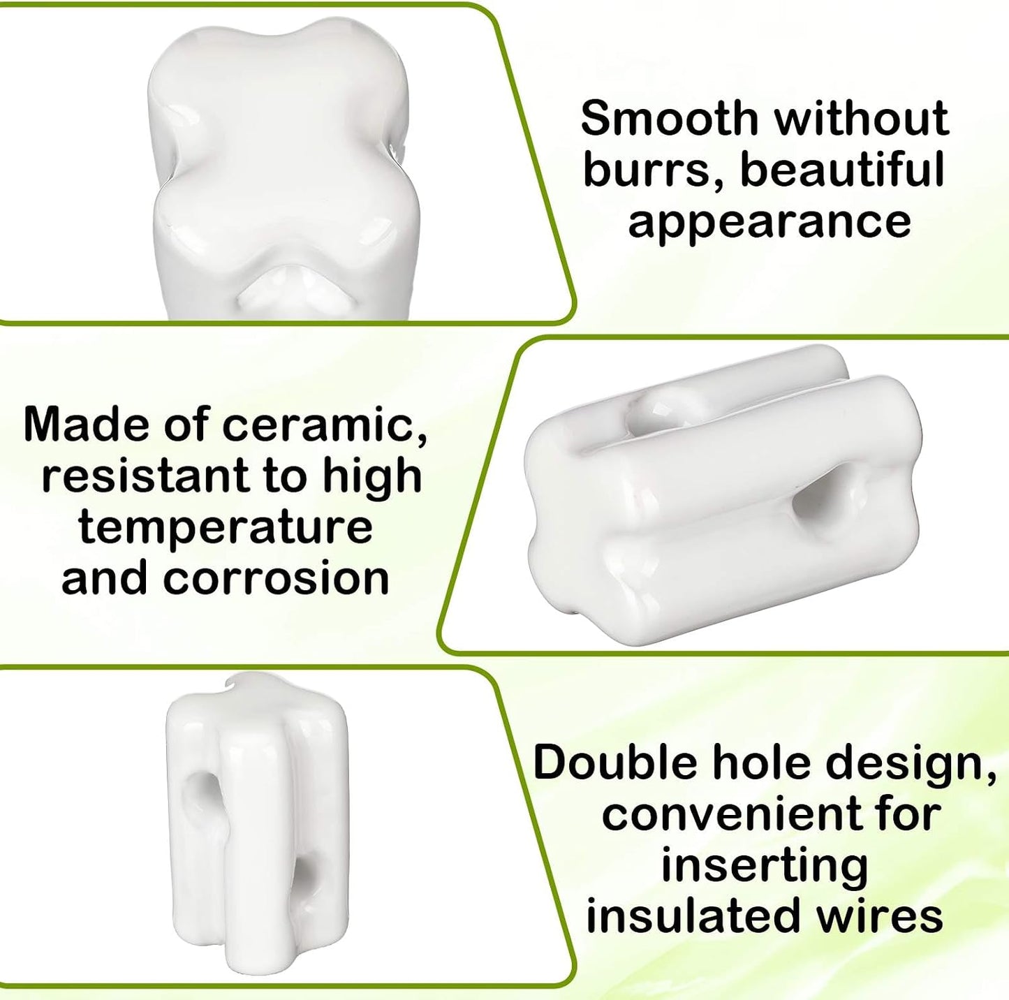Aislador cerámica conector poste madera alambre eléctrico