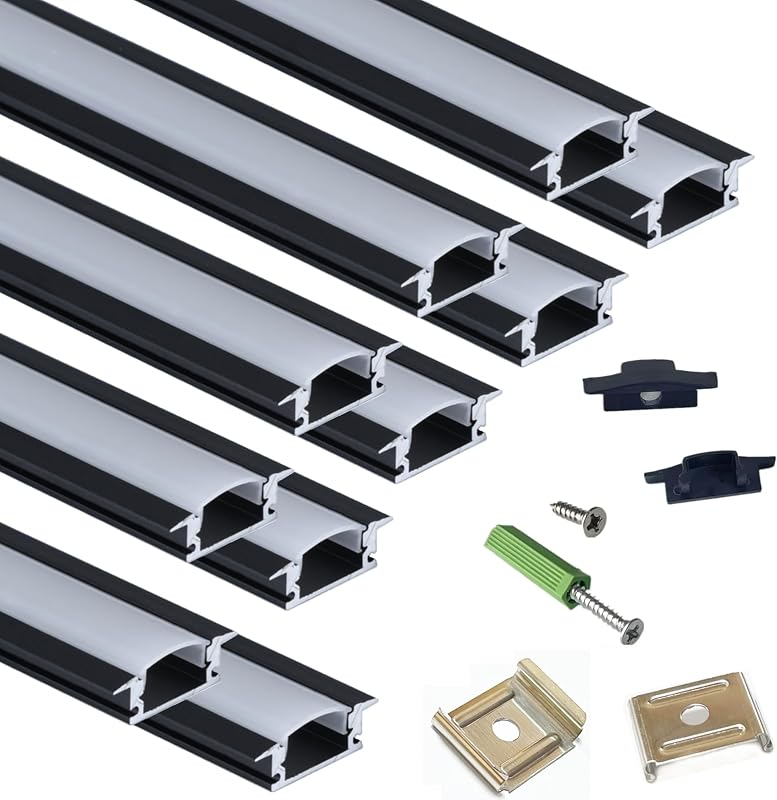 10 Tirillas LED 3.3 ft difusor aluminio pista anodizada