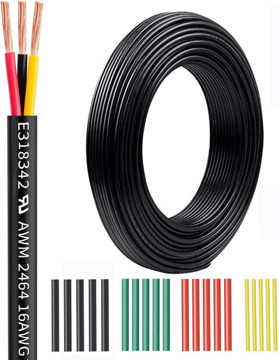 Cable eléctrico 16 AWG PVC trenzado cobre LED flexible