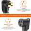 Adaptador 50amp NEMA 6-50p a 10-50r enchufe soldador a estufa