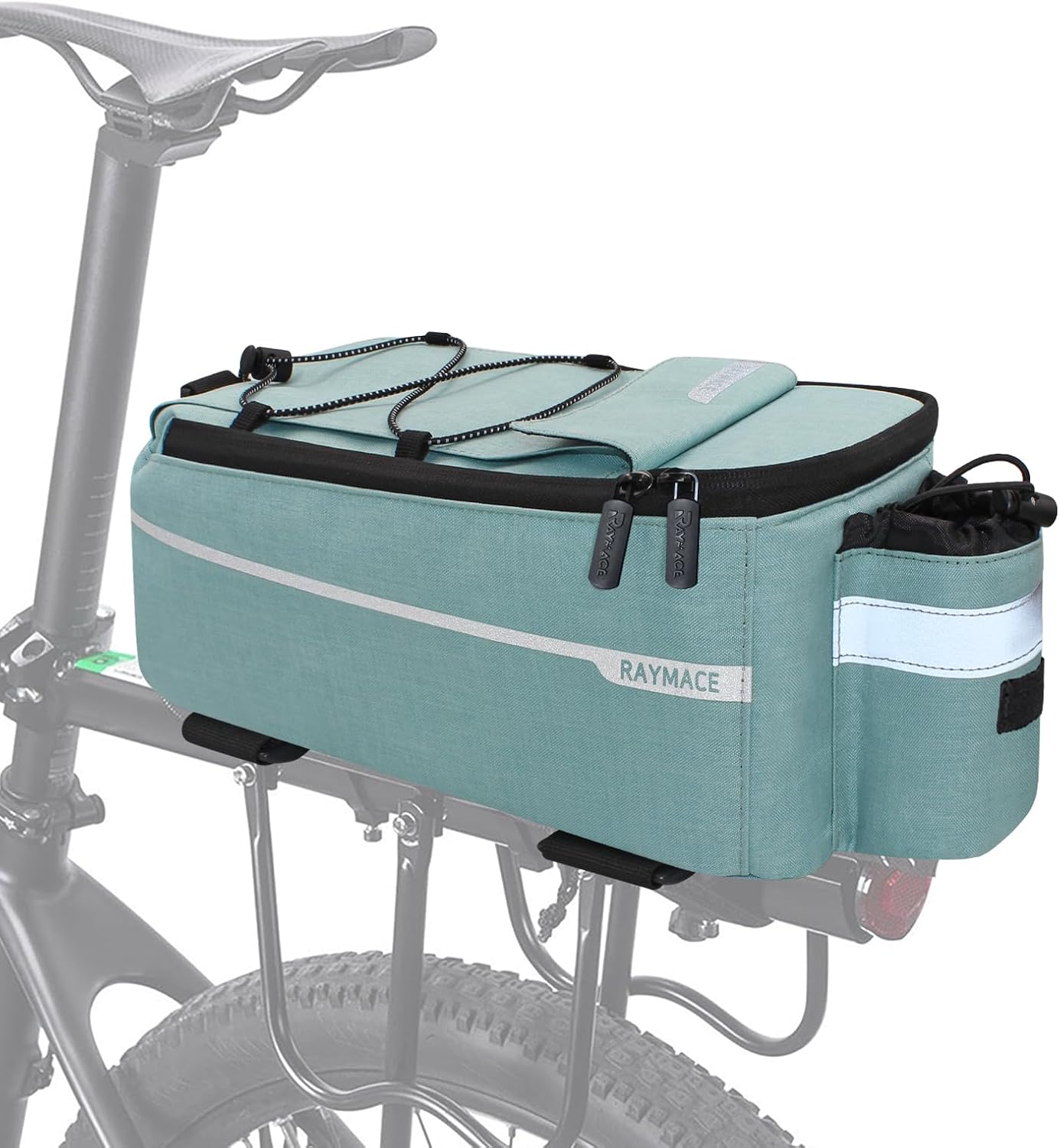 Bolsa refrigeradora bicicleta con luz trasera 8L verde