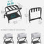 Portaequipajes 2en1 tela acero plegable 27x15x20" negro