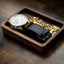 Plato anillos madera rectangular 5.5x3.5"