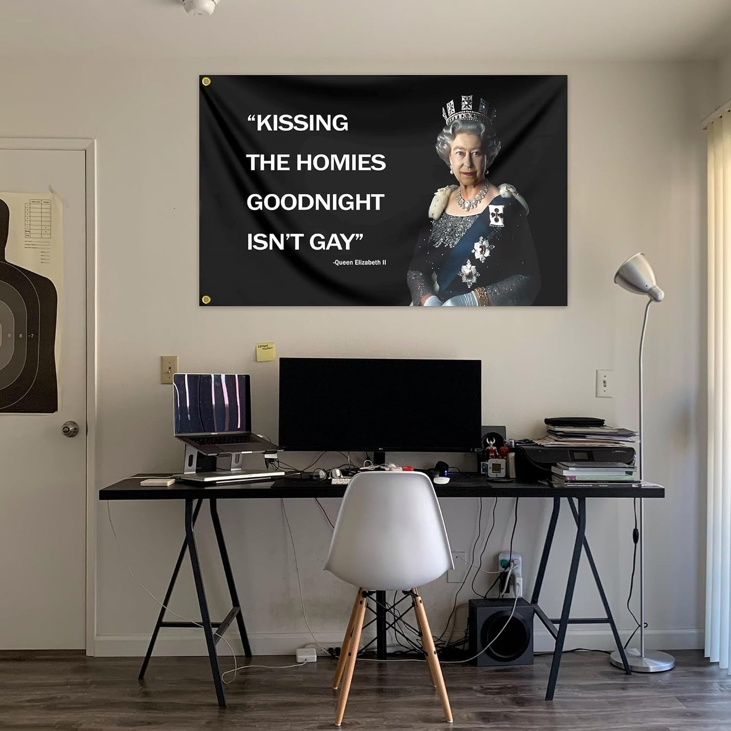 Bandera Kissing Homies 3x5ft para dormitorio universitario