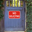 2 Carteles No Solicitar Aluminio 12x8" Rojo Blanco Hogar