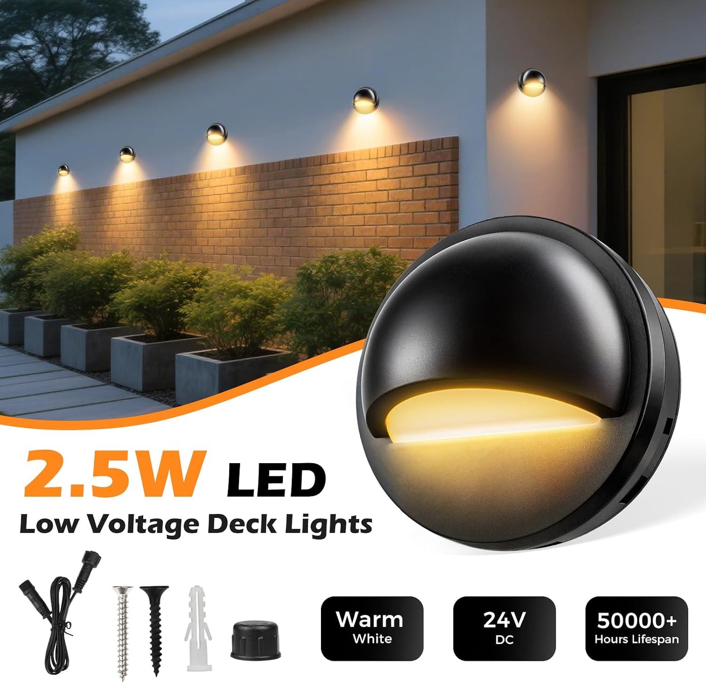 Kit luces LED IP67 con sensor y temporizador 8 pzas