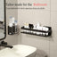 Organiz. ducha aluminio adhesivo sin perforar 2 pzas