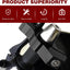 Cerradura manillar motocicleta antirrobo ajustable negro